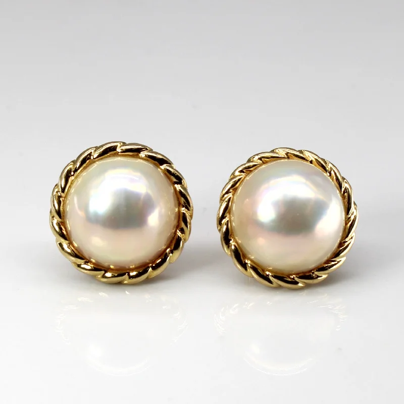 Luxury Jewelry Clearance – Shop Premium Styles Now Mabe Pearl Stud Earrings