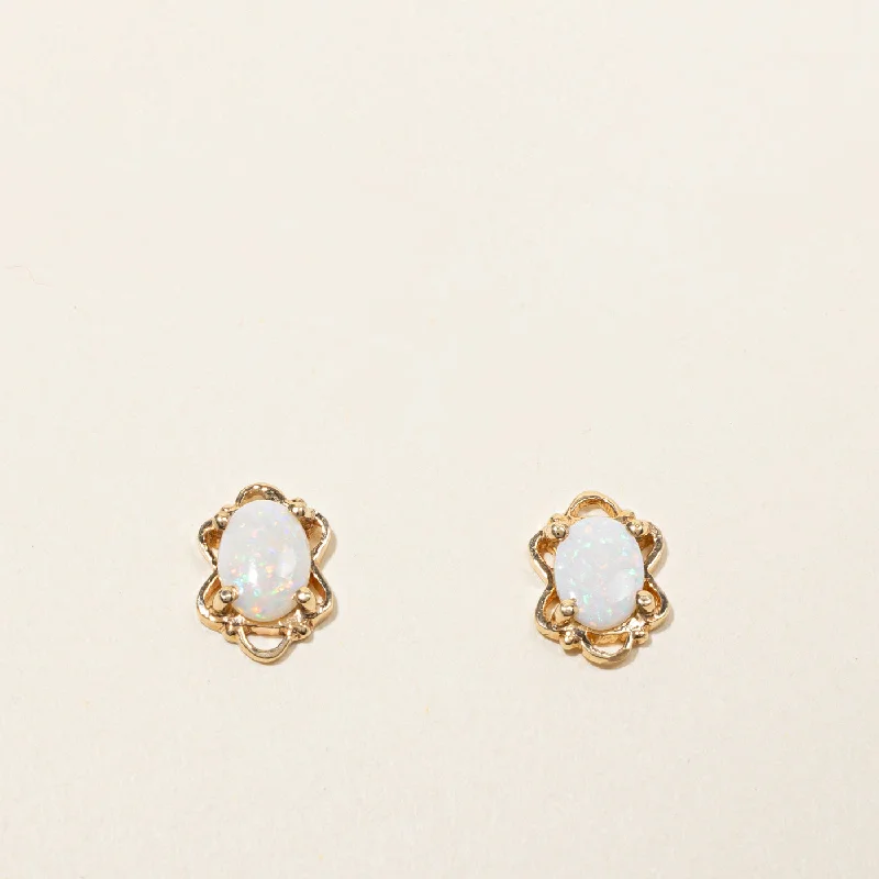 Jewelry Deals That Sparkle – Shop Today Opal Stud Earrings | 0.80ctw |