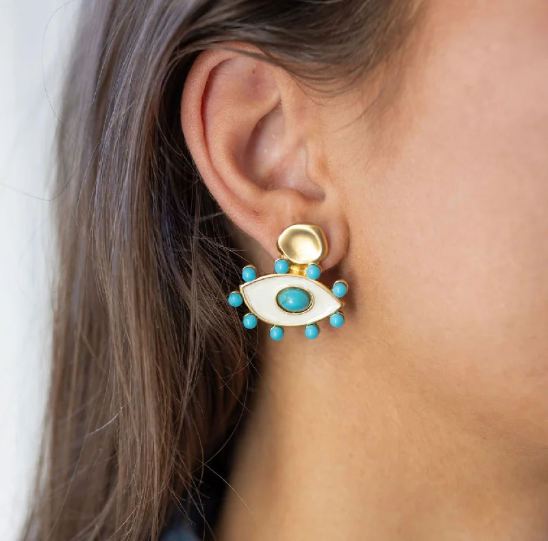Jewelry Deals That Outshine The Rest Oversized Lucky Evil Eye Studs
