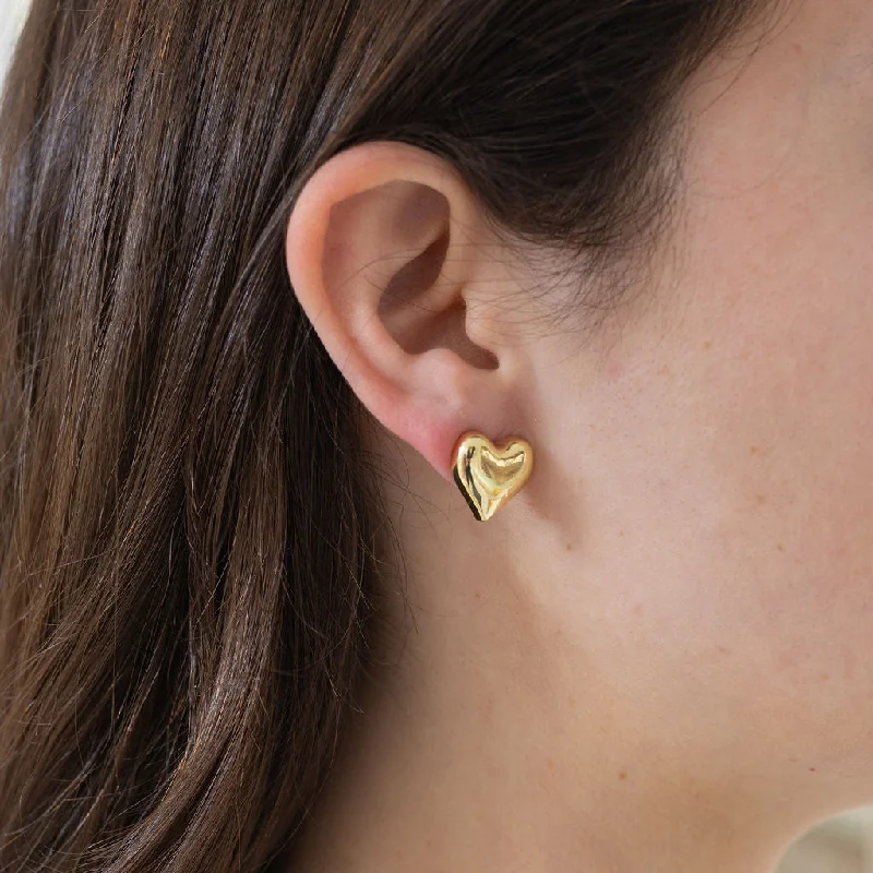 Luxury Jewelry Without The Luxury Price Tag Puffy Heart Gold Studs