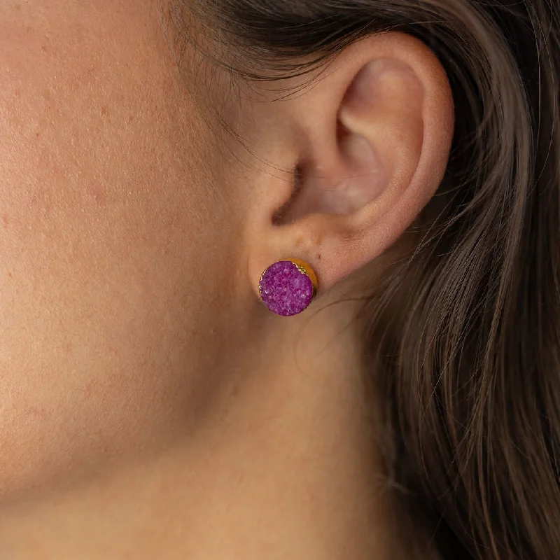 Bestselling Jewelry At Special Promotional Rates Raspberry Gelato Druzy Studs