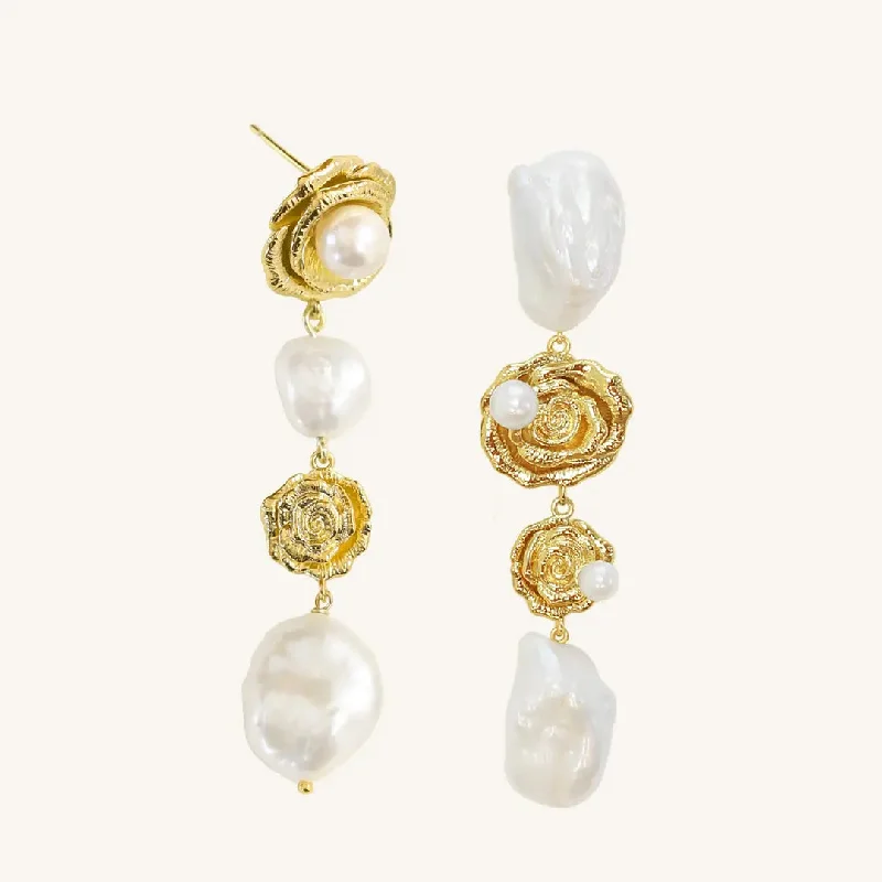 Timeless Beauty, Unbeatable Deals – Jewelry Sale On Rose Statement Pearl Earrings