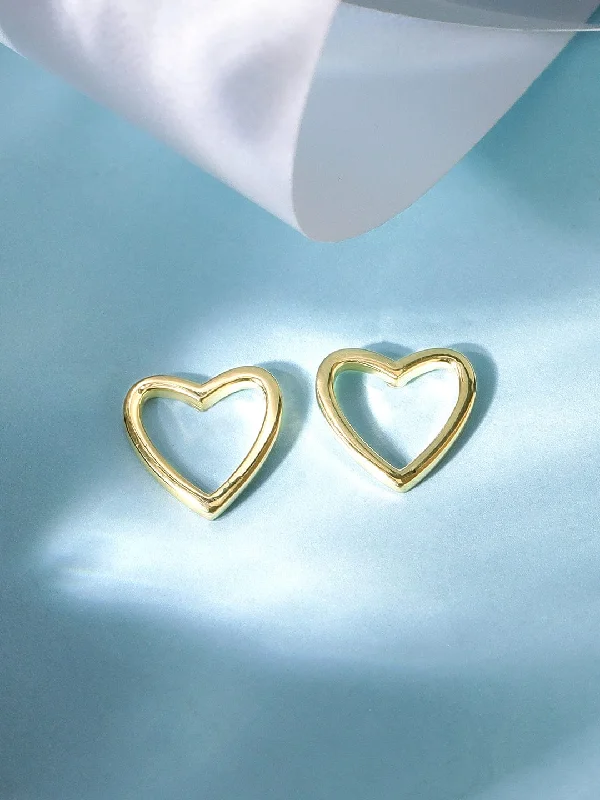 Holiday Jewelry Sale – Perfect Gifts At Great Prices Rubans 925 Silver, 18K Gold Plated Minimal Heart Motif Stud Earrings. Holiday Jewelry Sale – Perfect Gifts At Great Prices Rubans 925 Silver, 18K Gold Plated Minimal Heart Motif Stud Earrings.