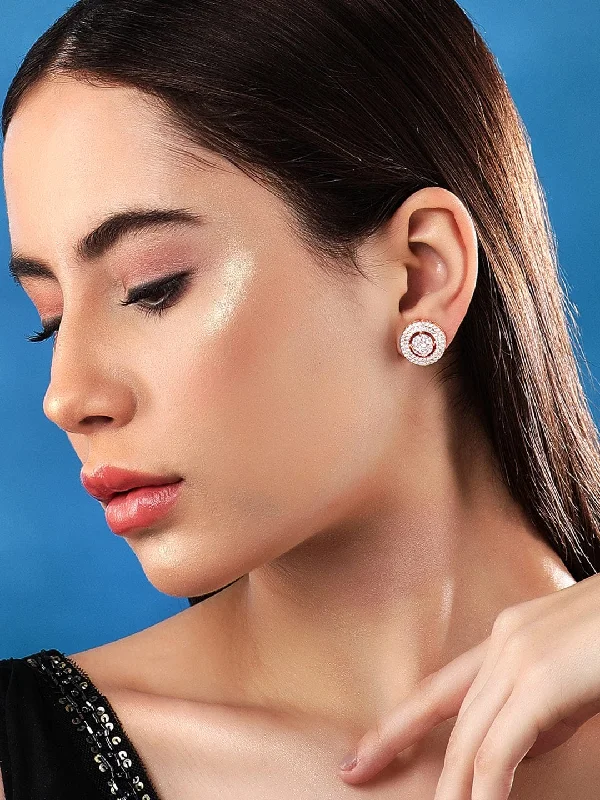Flash Sale On Exquisite Jewelry – Don't Miss Out Rubans 18K Rose Gold Plated Zircons Studded Oval Stud Earrings. Flash Sale On Exquisite Jewelry – Don't Miss Out Rubans 18K Rose Gold Plated Zircons Studded Oval Stud Earrings.