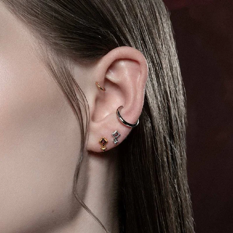 Limited-Time Offer On Elegant Jewelry Pieces SCORN. Tiny Garnet Stud Earrings - Gold Limited-Time Offer On Elegant Jewelry Pieces SCORN. Tiny Garnet Stud Earrings - Gold