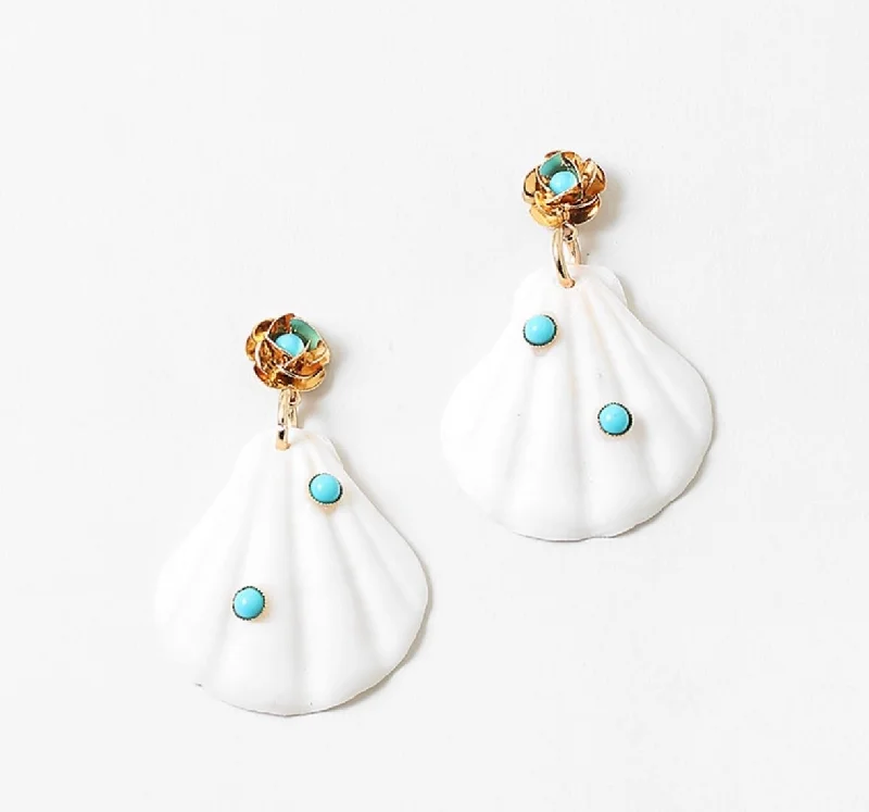 Last Chance To Shop High-End Jewelry At Markdown Prices Shell and Turquoise Earrings Last Chance To Shop High-End Jewelry At Markdown Prices Shell and Turquoise Earrings