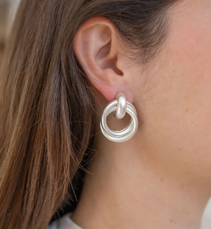 Discounted Luxury Jewelry – Shine Without The Splurge Silver Double Loop Hoops