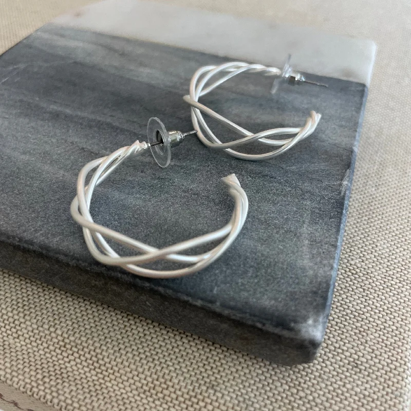 Seasonal Jewelry Sale – Upgrade Your Collection Silver Ocean Wave Hoops