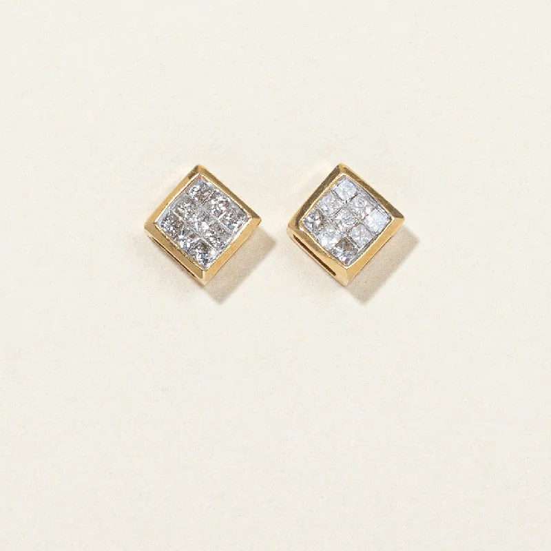 Affordable Glamour – Premium Jewelry For Less Square Diamond Stud Earrings | 0.27ctw | Affordable Glamour – Premium Jewelry For Less Square Diamond Stud Earrings | 0.27ctw |