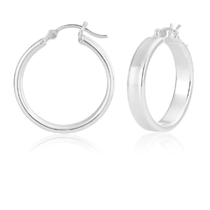Handcrafted Jewelry Sale – Unique Designs At Low Prices Sterling Silver 25mm Flat Edge Hoop Earrings Handcrafted Jewelry Sale – Unique Designs At Low Prices Sterling Silver 25mm Flat Edge Hoop Earrings
