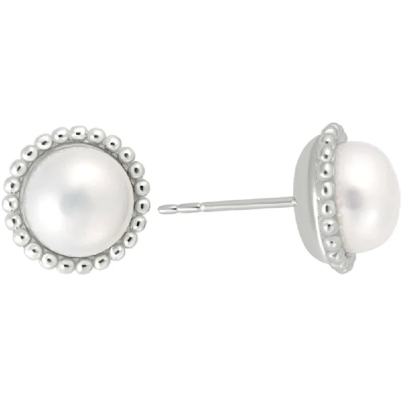 Dainty And Elegant Jewelry Now At Reduced Prices Sterling Silver Button Pearl Stud Earrings Dainty And Elegant Jewelry Now At Reduced Prices Sterling Silver Button Pearl Stud Earrings