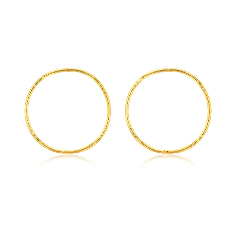 Premium Jewelry Now Available At Special Discounts Sterling Silver Gold Plated Plain 25mm Sleeper Earrings Premium Jewelry Now Available At Special Discounts Sterling Silver Gold Plated Plain 25mm Sleeper Earrings