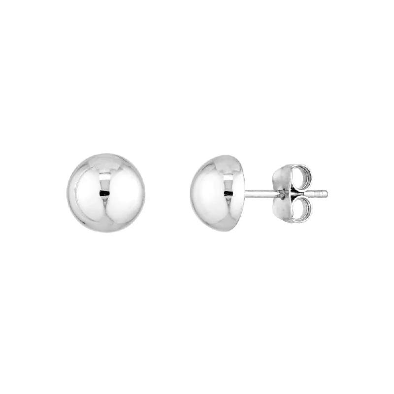 Jewelry Deals That Outshine The Rest Sterling Silver Half Bead Stud Earrings