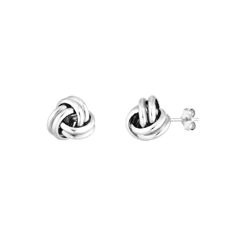 Shop Jewelry That Shines Without The High Price Sterling Silver Large Love Knot Stud Earrings Shop Jewelry That Shines Without The High Price Sterling Silver Large Love Knot Stud Earrings