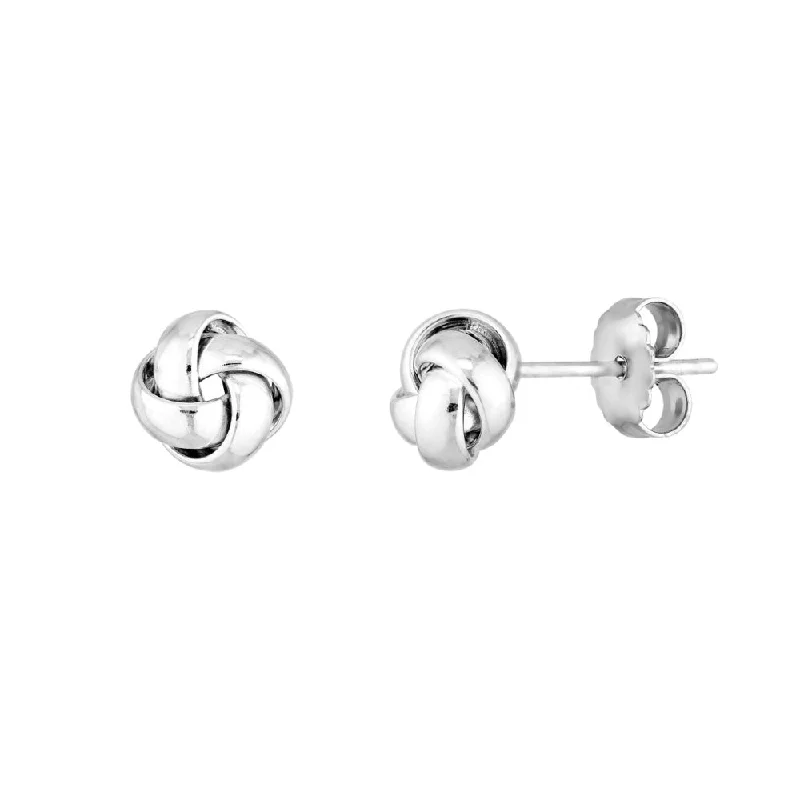 Grab Stylish Jewelry Before The Sale Ends Sterling Silver Love Knot Stud Earrings