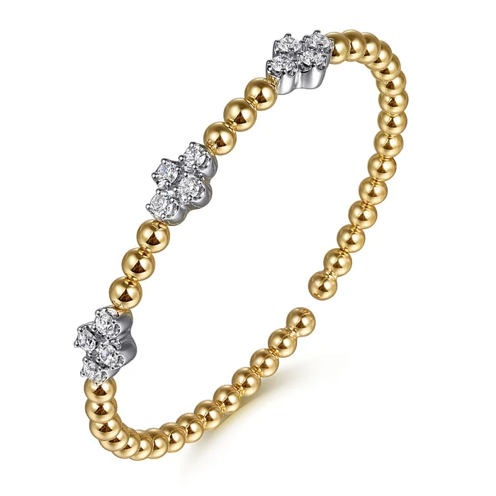 The Biggest Jewelry Sale Of The Year Is Here 14K White Yellow Gold Bujukan Diamond Cluster Split Bangle Bracelet The Biggest Jewelry Sale Of The Year Is Here 14K White Yellow Gold Bujukan Diamond Cluster Split Bangle Bracelet