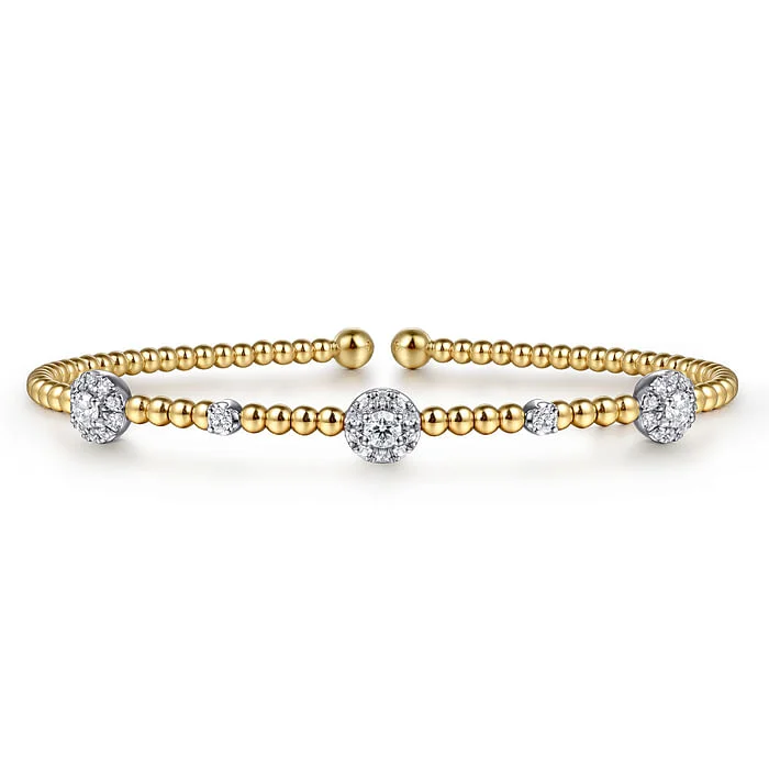 Huge Savings On Premium Jewelry Styles 14K White-Yellow Gold Bujukan Diamond Cluster Stations Bangle Huge Savings On Premium Jewelry Styles 14K White-Yellow Gold Bujukan Diamond Cluster Stations Bangle