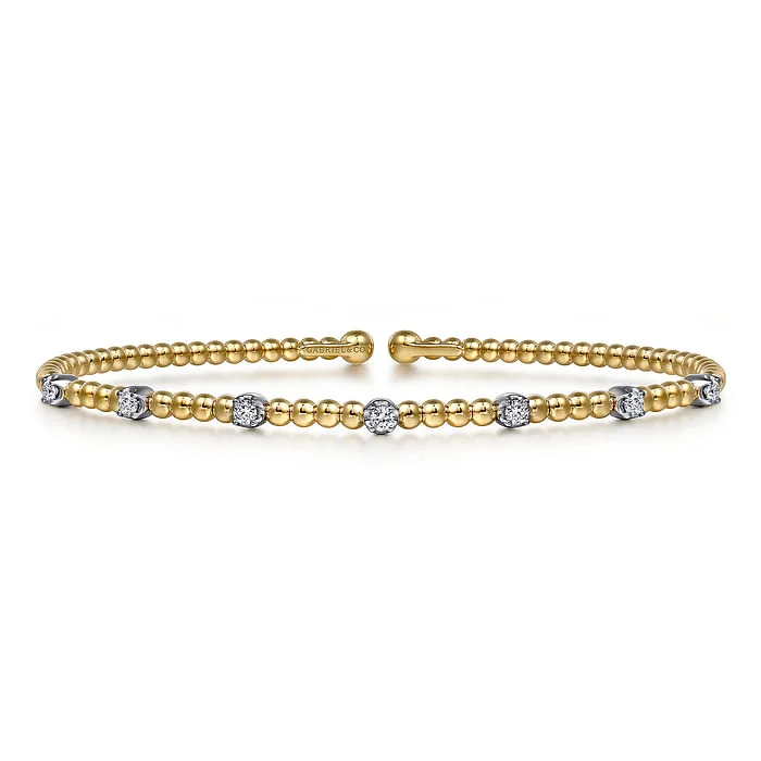 The Ultimate Jewelry Sale – Shop Premium Styles 14K White-Yellow Gold Bujukan Diamond Stations Bangle The Ultimate Jewelry Sale – Shop Premium Styles 14K White-Yellow Gold Bujukan Diamond Stations Bangle
