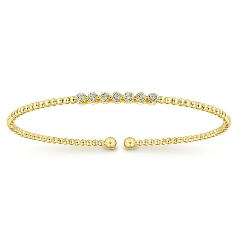 Exclusive Jewelry Sale – Limited-Time Discounts 14K Yellow Gold Bujukan Bead and 0.13cttw Cluster Diamond Bangle Exclusive Jewelry Sale – Limited-Time Discounts 14K Yellow Gold Bujukan Bead and 0.13cttw Cluster Diamond Bangle