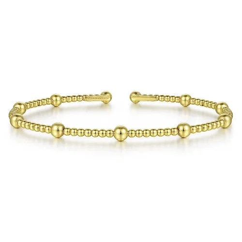 Grab Stylish Jewelry Before The Sale Ends 14K Yellow Gold Bujukan Split Bangle