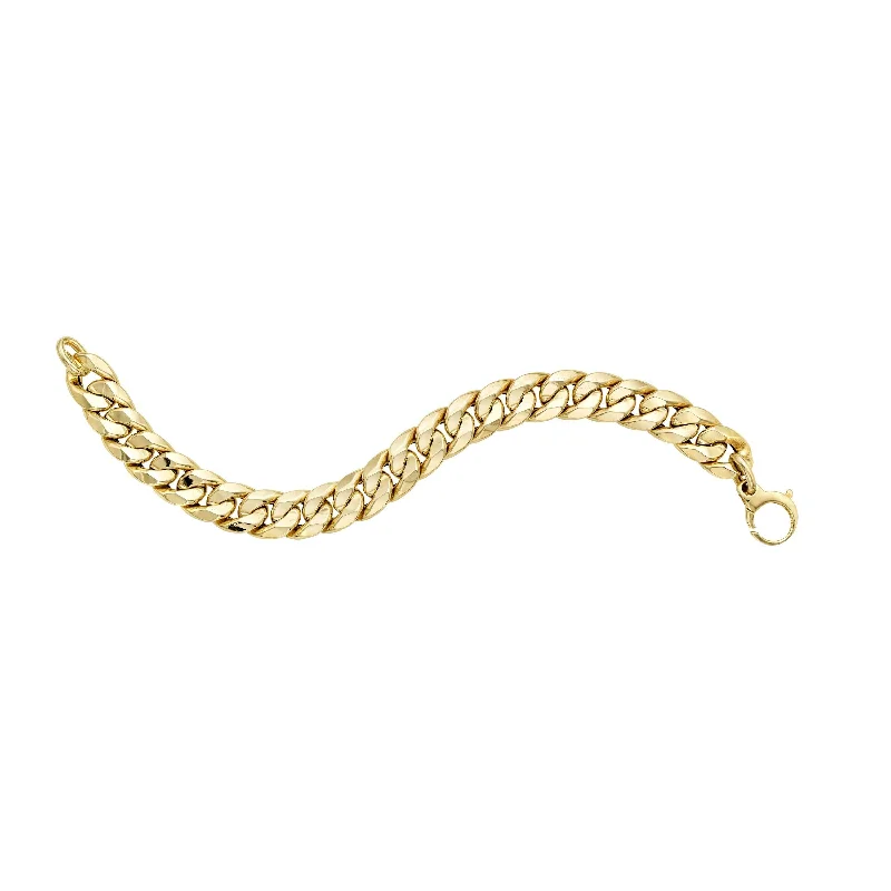 Luxury Jewelry Sale – Sparkle For Less 14kt Gold 7.5 inches Yellow Finish 10mm Soft Faceted Curb Fancy Link Bracelet with Lobster Clasp Luxury Jewelry Sale – Sparkle For Less 14kt Gold 7.5 inches Yellow Finish 10mm Soft Faceted Curb Fancy Link Bracelet with Lobster Clasp