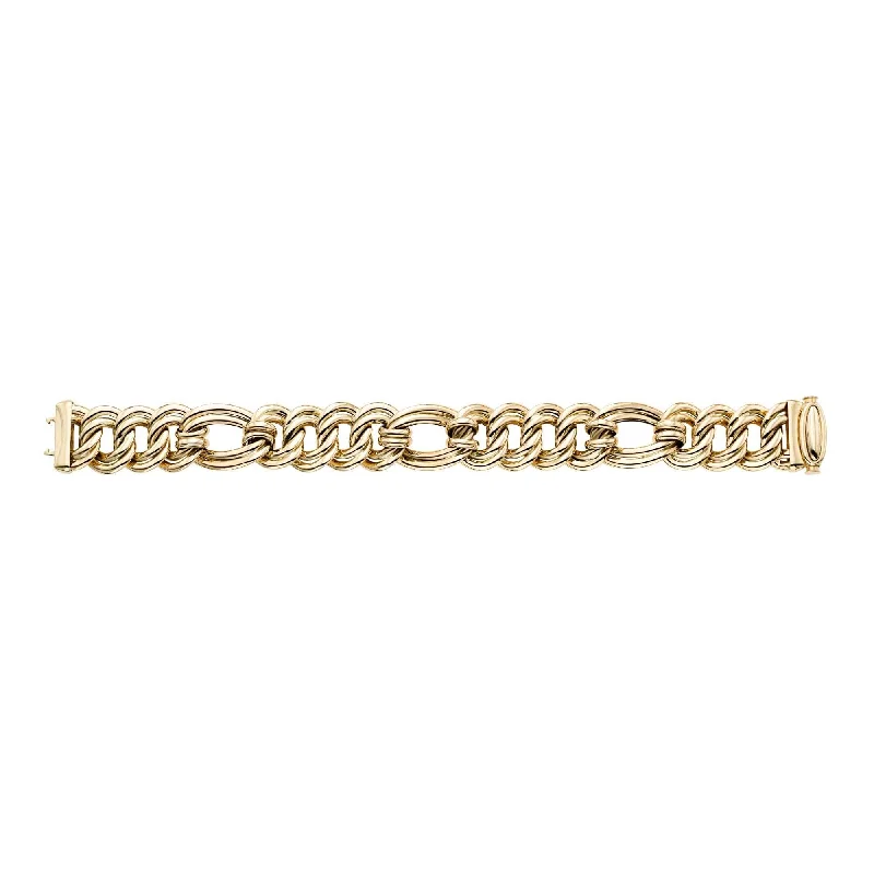 Trending Jewelry Now Available At Exclusive Prices 14kt Gold 7.5 inches Yellow Finish 17mm 3+1 Link Bracelet with Box Clasp Trending Jewelry Now Available At Exclusive Prices 14kt Gold 7.5 inches Yellow Finish 17mm 3+1 Link Bracelet with Box Clasp