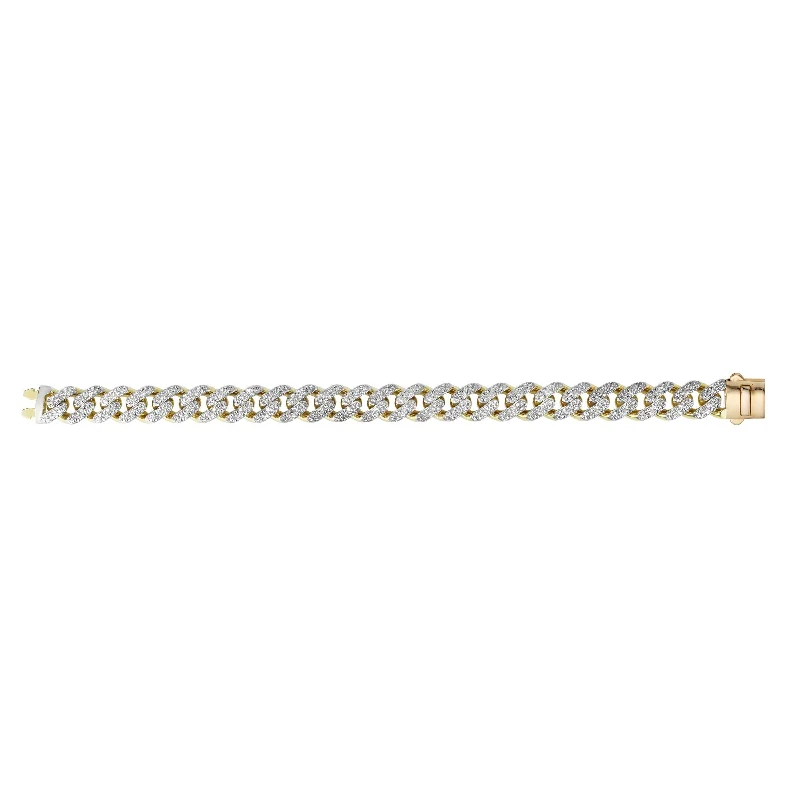 Unmissable Discounts On Timeless Jewelry Pieces 14kt Gold 8.25 inches Yellow Finish 11.5mm White Pave Curb Link Bracelet with Box Clasp with 1.1000ct 1.35mm White Diamond Unmissable Discounts On Timeless Jewelry Pieces 14kt Gold 8.25 inches Yellow Finish 11.5mm White Pave Curb Link Bracelet with Box Clasp with 1.1000ct 1.35mm White Diamond