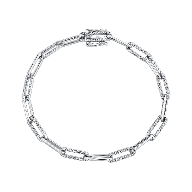 Premium Diamond Jewelry At Once-In-A-Lifetime Discounts Paper Clip Link Bracelet with Diamonds Premium Diamond Jewelry At Once-In-A-Lifetime Discounts Paper Clip Link Bracelet with Diamonds