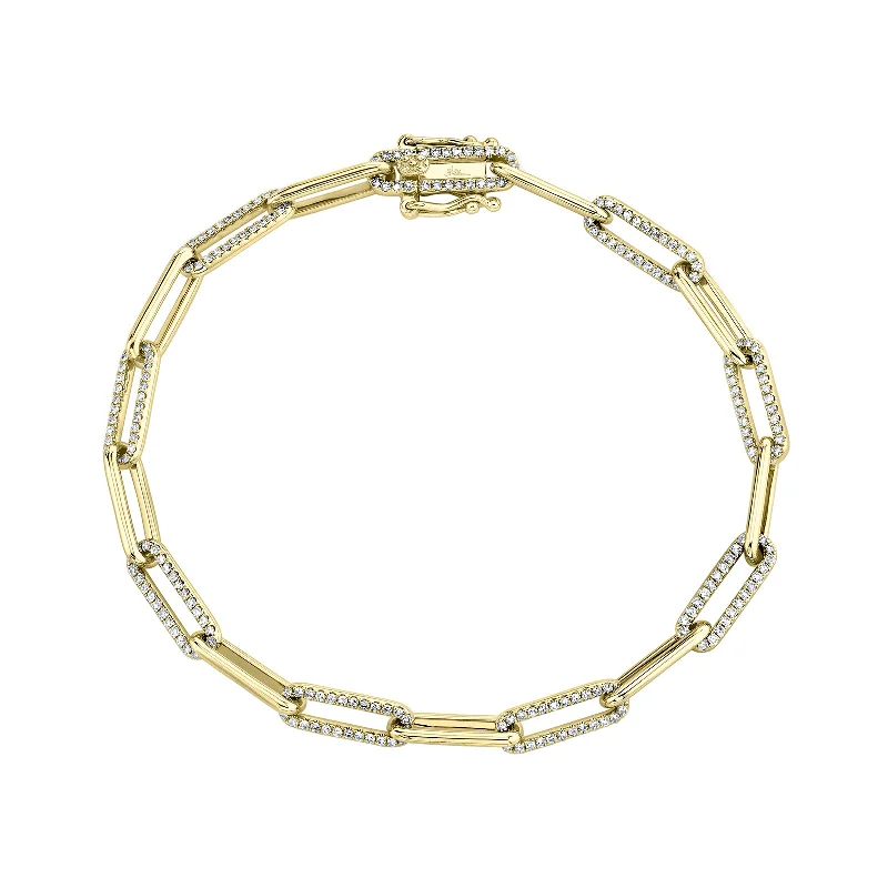 Must-Have Jewelry At Unbelievable Discounts Paper Clip Link Bracelet with Diamonds Must-Have Jewelry At Unbelievable Discounts Paper Clip Link Bracelet with Diamonds