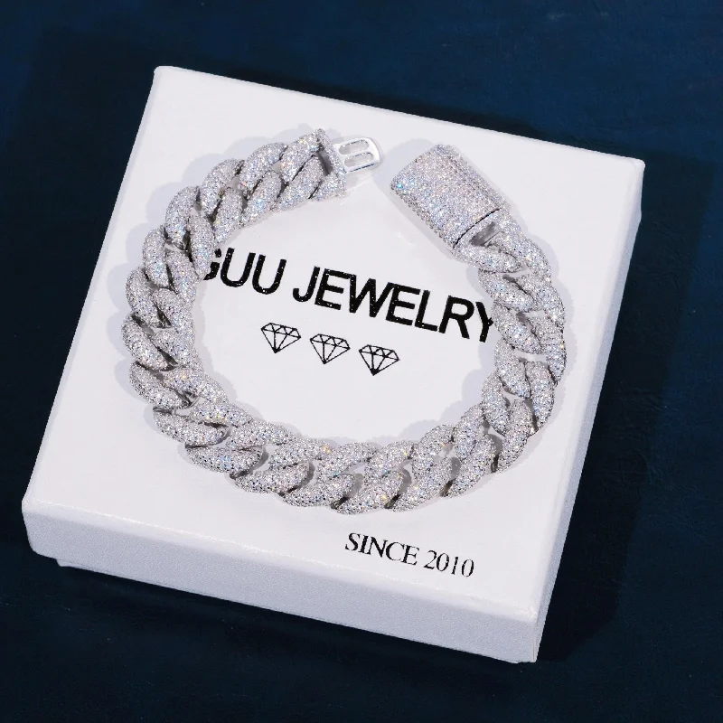 Shop Elegant Jewelry At Unbeatable Prices 15mm 5-Row Iced Cuban Bracelet