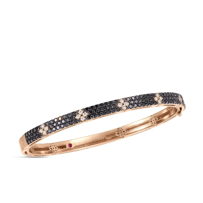 Timeless Elegance At Unbelievable Discounts 18K ROSE GOLD LOVE IN VERONA BLACK AND WHITE DIAMOND BANGLE Timeless Elegance At Unbelievable Discounts 18K ROSE GOLD LOVE IN VERONA BLACK AND WHITE DIAMOND BANGLE