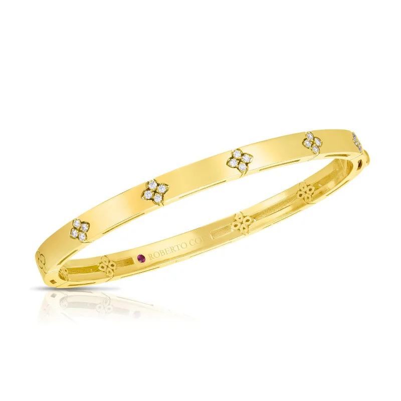 Chic, Trendy, And Affordable Jewelry Sale 18k Yellow Gold 0.15cttw Diamond Love in Verona Bangle Chic, Trendy, And Affordable Jewelry Sale 18k Yellow Gold 0.15cttw Diamond Love in Verona Bangle