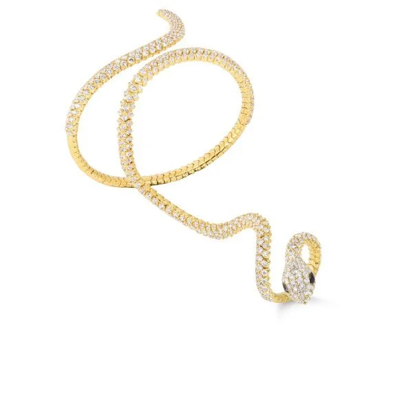 Jewelry Clearance Sale – Final Reductions 18K YELLOW GOLD ANIMALIER DIAMOND & RUBY SNAKE BANGLE/RING Jewelry Clearance Sale – Final Reductions 18K YELLOW GOLD ANIMALIER DIAMOND & RUBY SNAKE BANGLE/RING