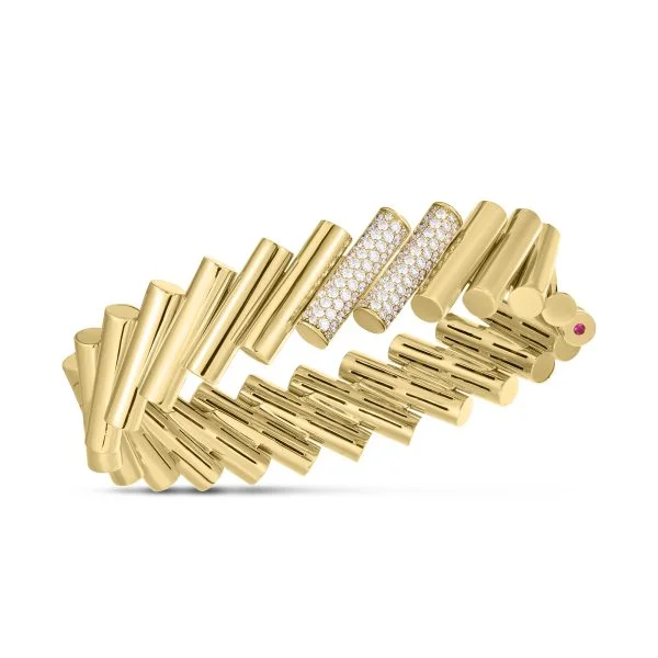 Jewelry Sale Alert – Shop Timeless Elegance Today 18K YELLOW/WHITE GOLD DOMINO DIAMOND ACCENT LARGE BANGLE Jewelry Sale Alert – Shop Timeless Elegance Today 18K YELLOW/WHITE GOLD DOMINO DIAMOND ACCENT LARGE BANGLE
