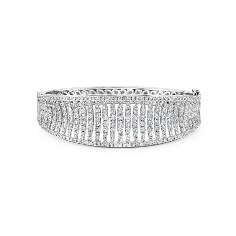 Don't Miss Our Biggest Jewelry Sale Of The Season 18k White Gold Birdcage Cuff Bracelet