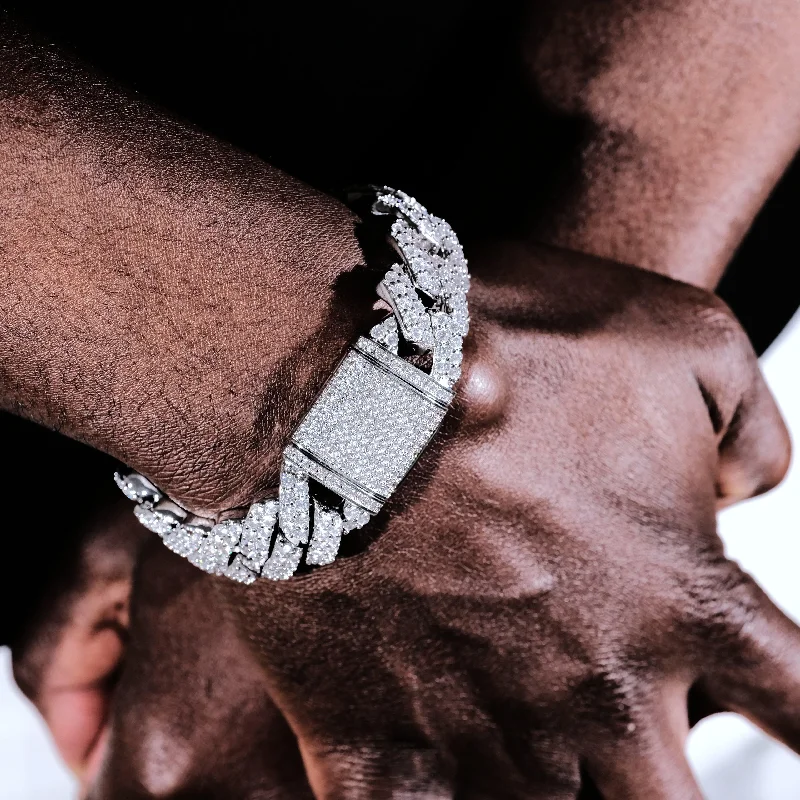Limited-Stock Jewelry Clearance – Grab Your Favorites Now 19MM 2-Row Iced Prong Cuban Bracelet Limited-Stock Jewelry Clearance – Grab Your Favorites Now 19MM 2-Row Iced Prong Cuban Bracelet