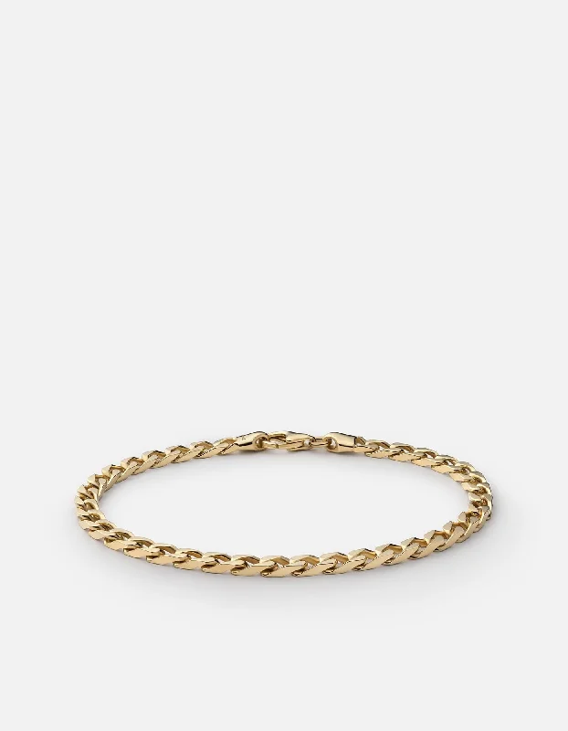 Unmissable Jewelry Sale – Shop Before It's Too Late 4mm Cuban Chain Bracelet, Gold Vermeil Unmissable Jewelry Sale – Shop Before It's Too Late 4mm Cuban Chain Bracelet, Gold Vermeil