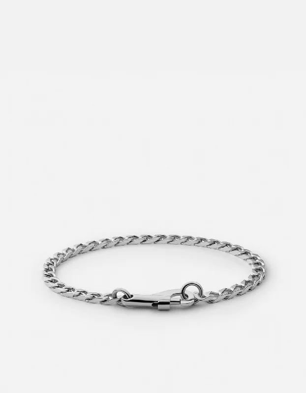 Discounted Luxury Jewelry – Shine Without The Splurge 4mm Snap Chain Bracelet, Sterling Silver Discounted Luxury Jewelry – Shine Without The Splurge 4mm Snap Chain Bracelet, Sterling Silver