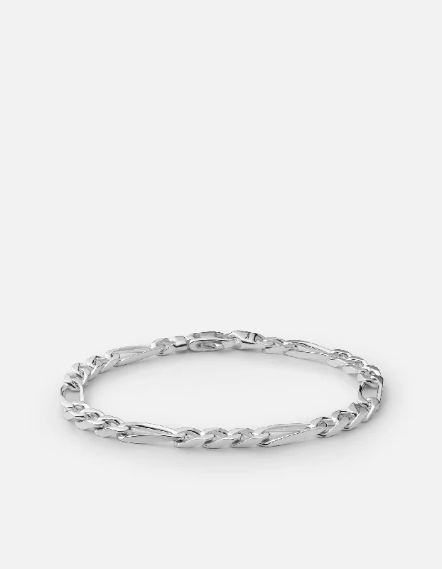Breathtaking Jewelry At Limited-Time Savings 5mm Figaro Chain Bracelet, Sterling Silver Breathtaking Jewelry At Limited-Time Savings 5mm Figaro Chain Bracelet, Sterling Silver