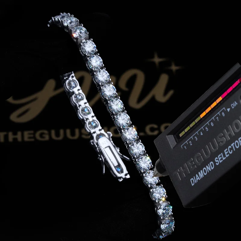 Fashion-Forward Jewelry At Exclusive Discounts 5MM 925S & VVS Moissanite Tennis Bracelet White Gold Fashion-Forward Jewelry At Exclusive Discounts 5MM 925S & VVS Moissanite Tennis Bracelet White Gold