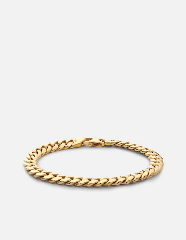 Premium Jewelry Now Available At Special Discounts 6.5mm Cuban Chain Bracelet, Gold Vermeil Premium Jewelry Now Available At Special Discounts 6.5mm Cuban Chain Bracelet, Gold Vermeil