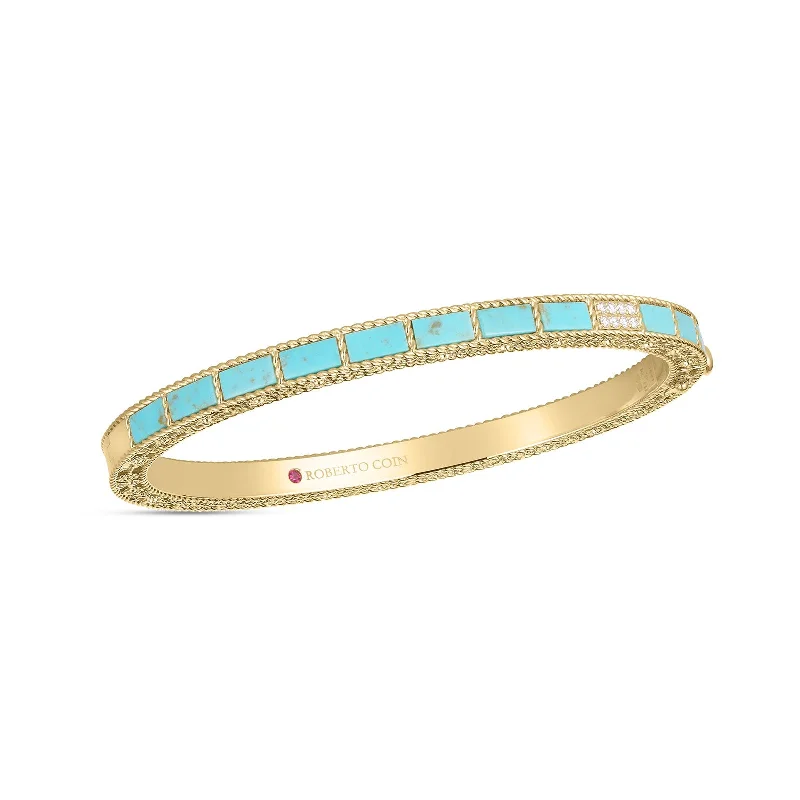 Elevate Your Jewelry Collection With Limited-Time Savings Mosaic Diamond Accent & Turquoise Bangle Elevate Your Jewelry Collection With Limited-Time Savings Mosaic Diamond Accent & Turquoise Bangle