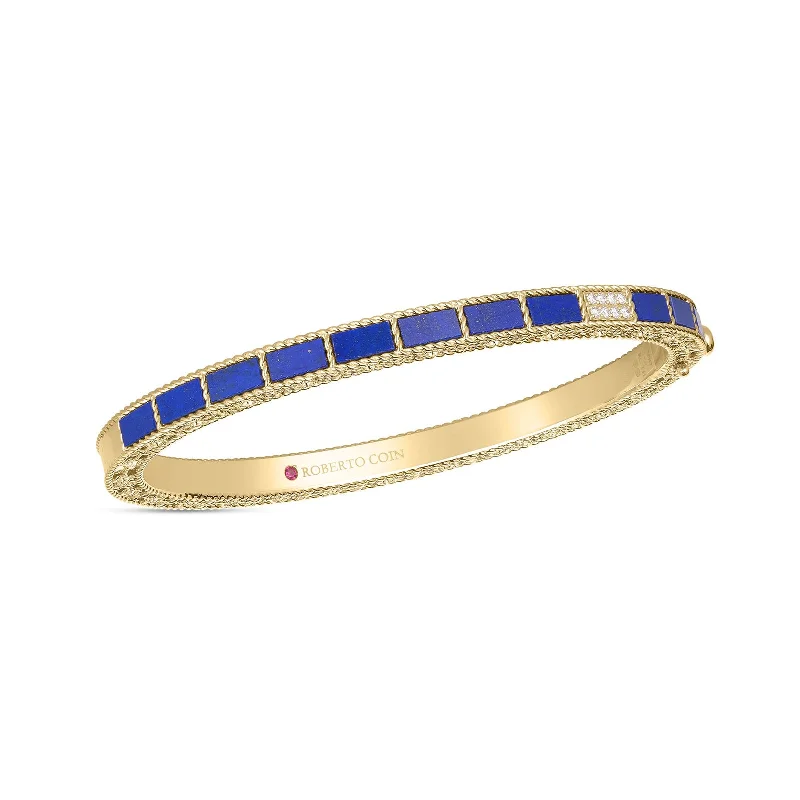 Get The Sparkle You Love At Prices You Adore Mosaic Diamond Accent & Lapis Lazuli Bangle