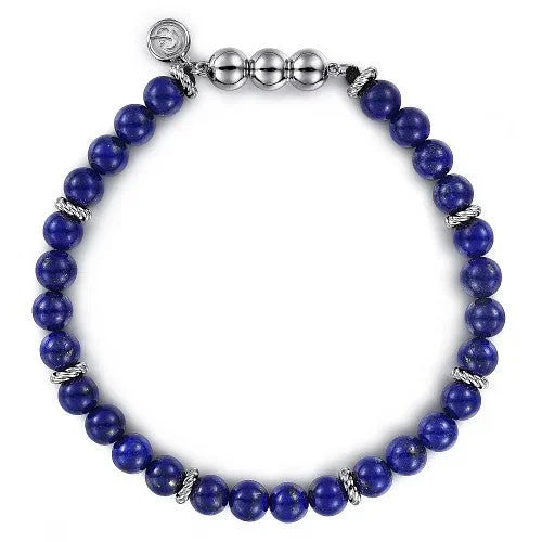 Everyday Jewelry Essentials Now On Sale 925 Sterling Silver and 6mm Lapis Beaded Bracelet Everyday Jewelry Essentials Now On Sale 925 Sterling Silver and 6mm Lapis Beaded Bracelet
