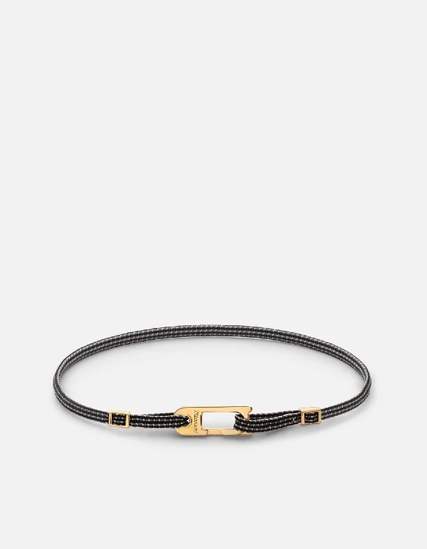 Limited-Time Offer On Elegant Jewelry Pieces Annex Pull Bracelet, Gold Vermeil/Black/Grey Limited-Time Offer On Elegant Jewelry Pieces Annex Pull Bracelet, Gold Vermeil/Black/Grey