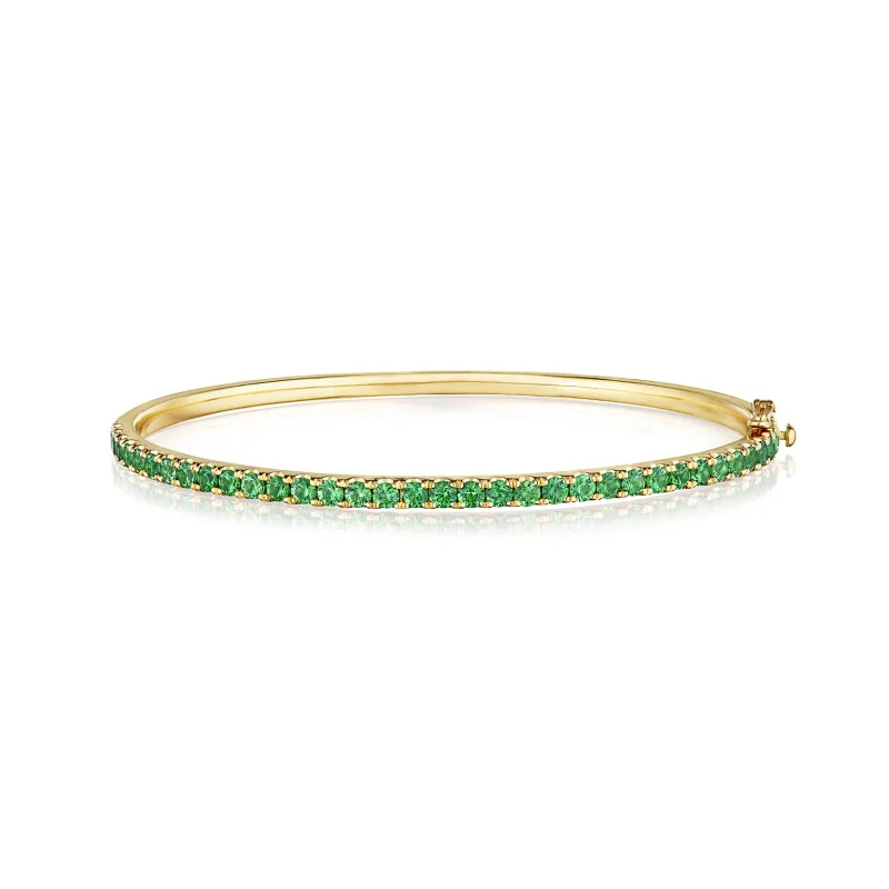 Grab Your Dream Jewelry At The Lowest Prices Stackable Bangle with Tsavorites