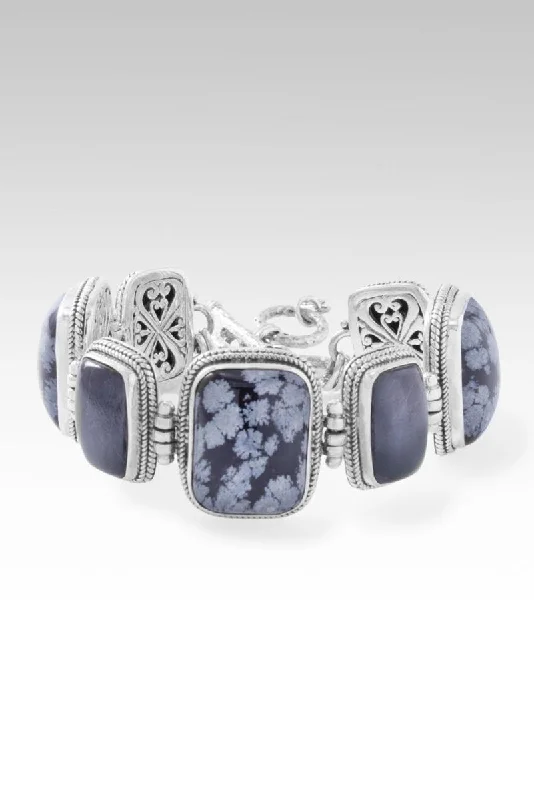 Special Deals On Handcrafted And Designer Jewelry Be Content Bracelet™ in Snowflake Obsidian Special Deals On Handcrafted And Designer Jewelry Be Content Bracelet™ in Snowflake Obsidian
