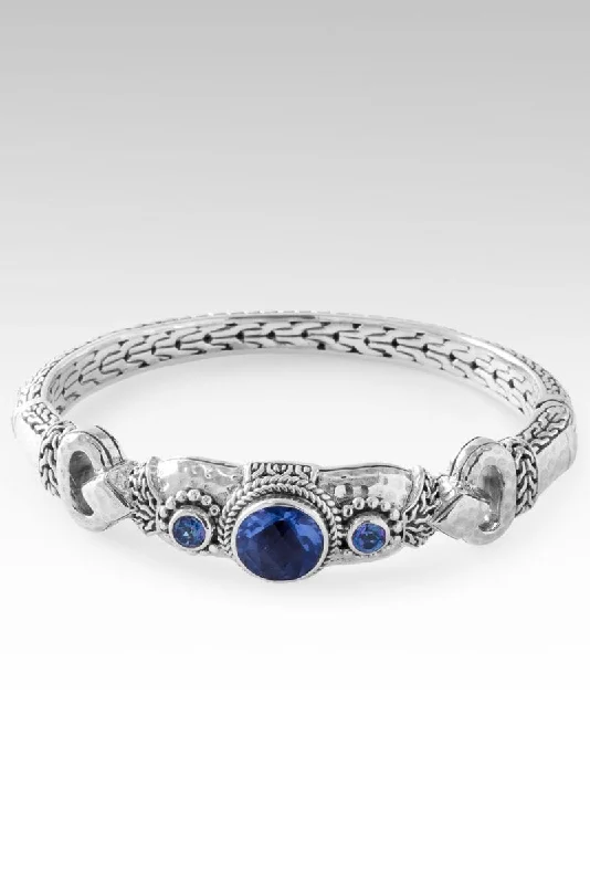 Exclusive Jewelry Offers – Shine For Less Beacon of Courage Bangle™ in Blue Violet Fluorite Exclusive Jewelry Offers – Shine For Less Beacon of Courage Bangle™ in Blue Violet Fluorite