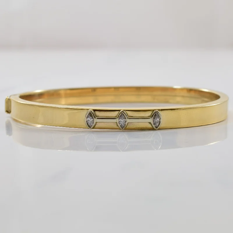 Best Jewelry Sale – Shop Exclusive Designs Now Three Stone Marquise Diamond Bangle | 0.27ctw | 5" | Best Jewelry Sale – Shop Exclusive Designs Now Three Stone Marquise Diamond Bangle | 0.27ctw | 5" |