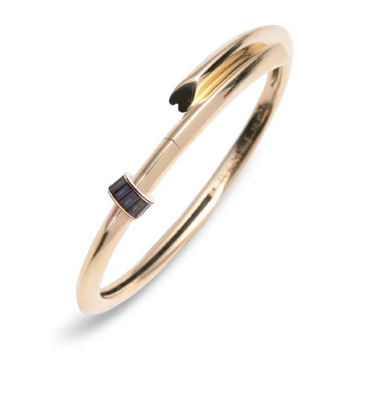 Delicate Crystal Jewelry For Sophisticated Charm Baguette Blue Sapphire - Love : Heart Beat Strong Heart Bangle Delicate Crystal Jewelry For Sophisticated Charm Baguette Blue Sapphire - Love : Heart Beat Strong Heart Bangle
